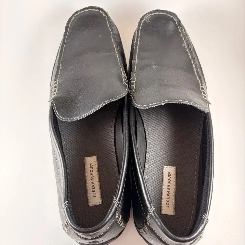 Joseph‎ Abboud Mens Black Slip On Loafers Driving Shoes US 11
